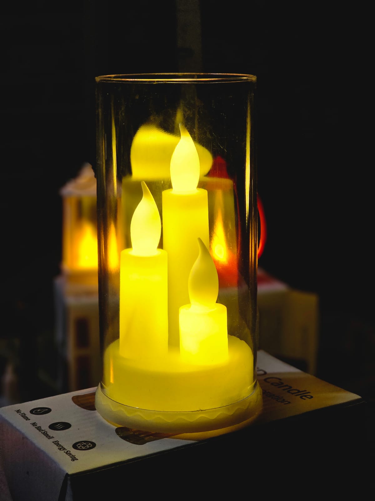 Candel Glass (Glow LED Candle Lantern )